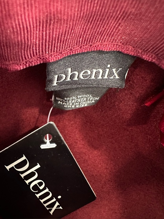 Phenix Burgundy Wool Felt Floppy Hat with Black Tie main image 12